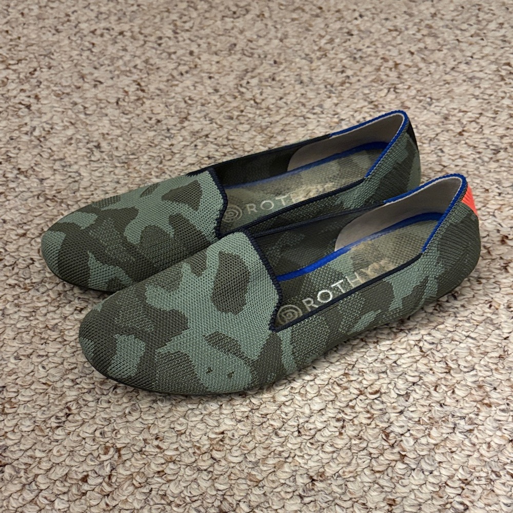 Rothy's Women's Olive Camouflage Loafers